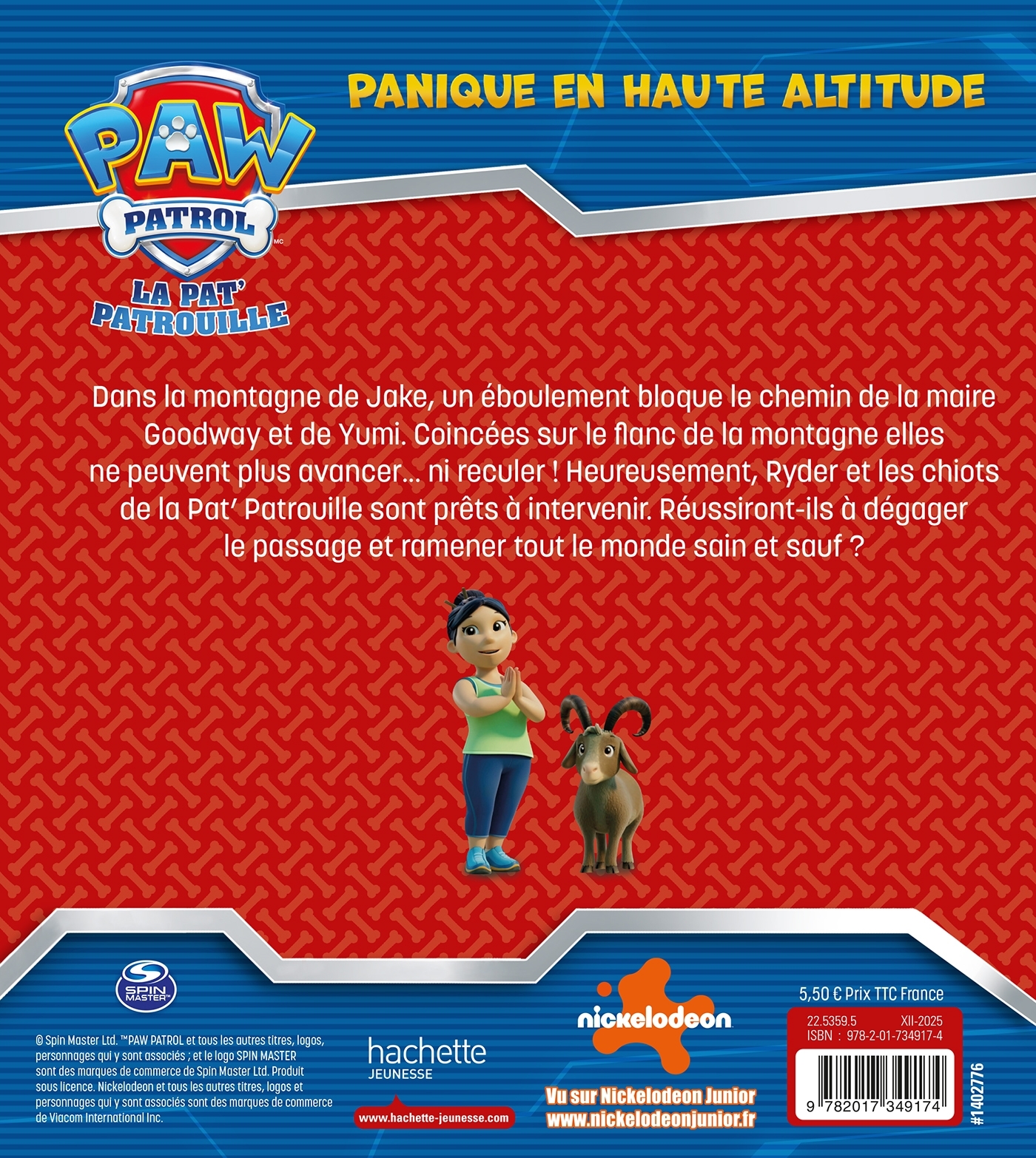 La Pat' Patrouille - Panique en haute altitude ! - ERICK ALEXANDERSON ROSAS,   - HACHETTE JEUN.
