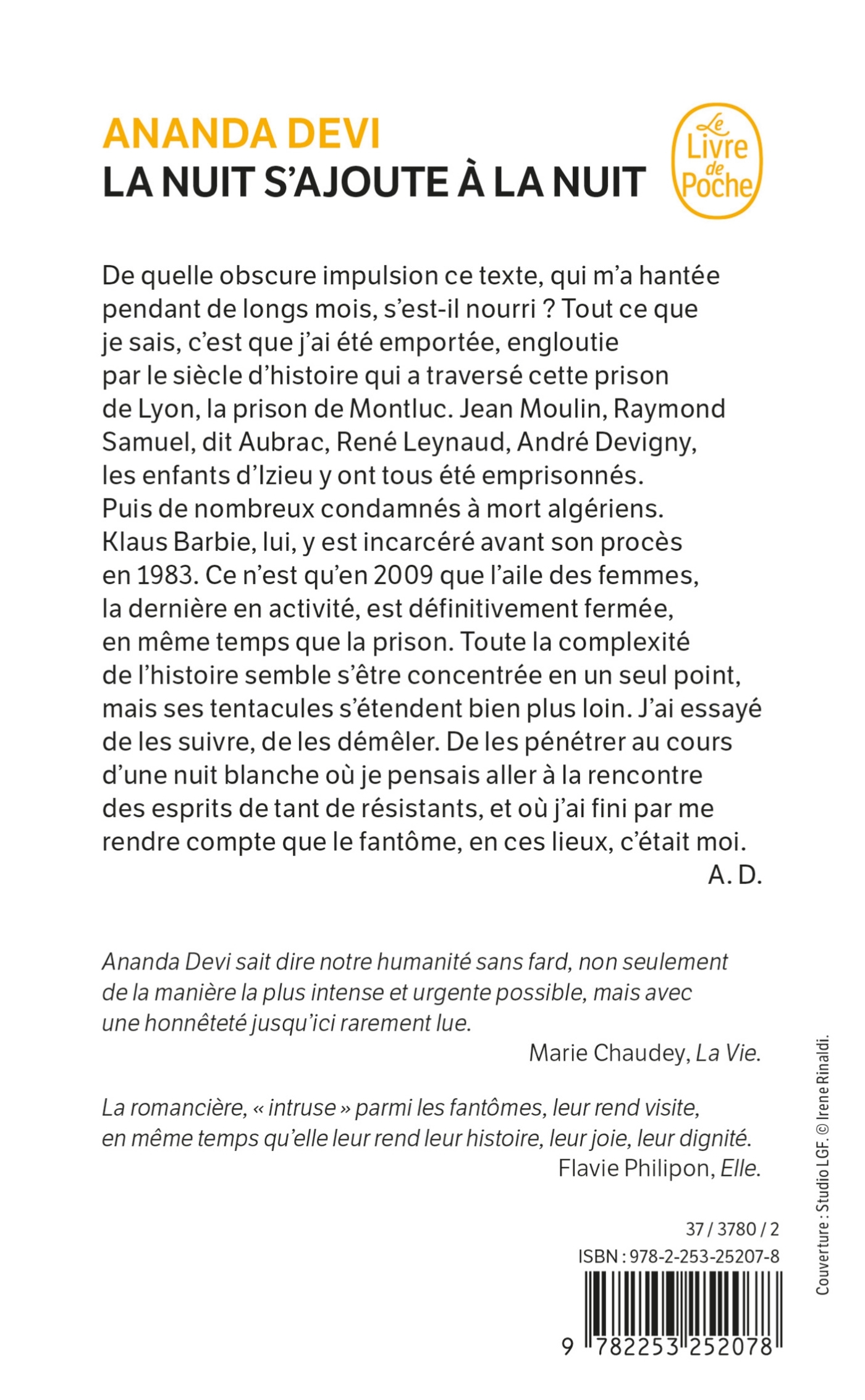 La Nuit s'ajoute à la nuit - Ananda Devi - LGF