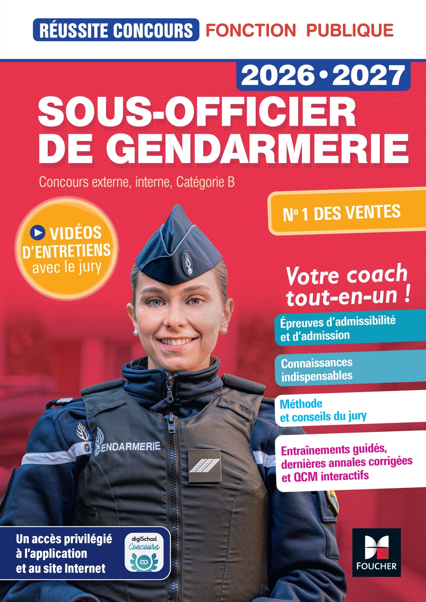 Réussite Concours - Sous-officier de gendarmerie - 2026-2027- Préparation complète - Philippe Alban, Valérie Beal, Michaël Mulero - FOUCHER