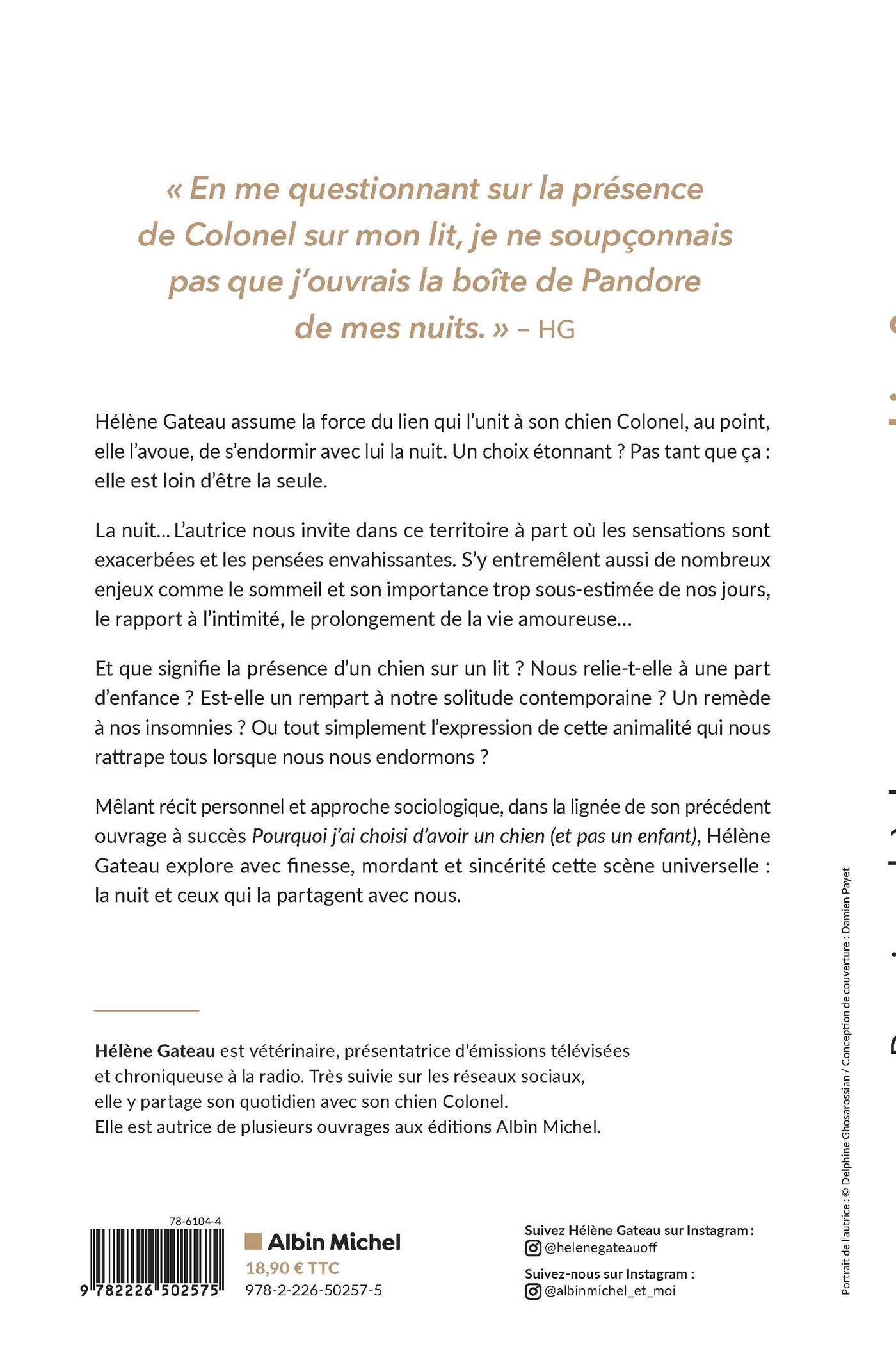 Dormir seul, à deux... ou avec son chien ? - Hélène Gateau - ALBIN MICHEL