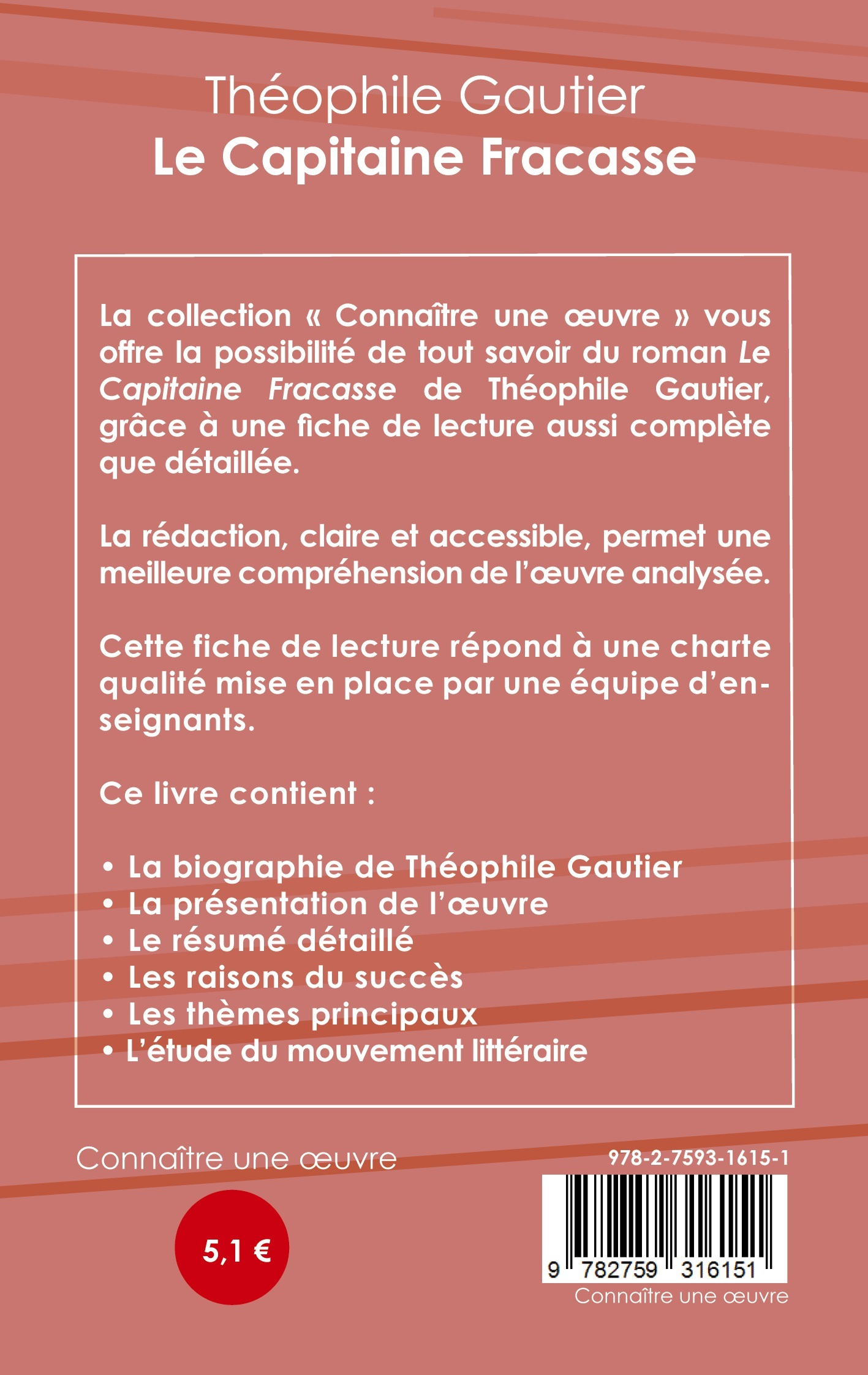 Fiche de lecture Le Capitaine Fracasse de Théophile Gautier (analyse littéraire de référence et résumé complet) -  GAUTIER THEOPHILE, Théophile Gautier - CENACLE