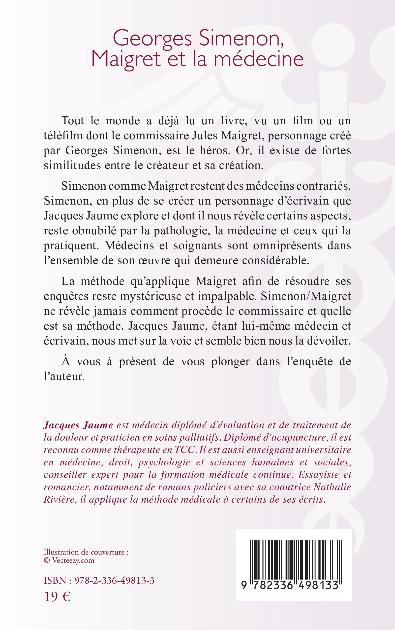 Georges Simenon, Maigret et la médecine - Jacques Jaume, Xavier Riaud - L'HARMATTAN
