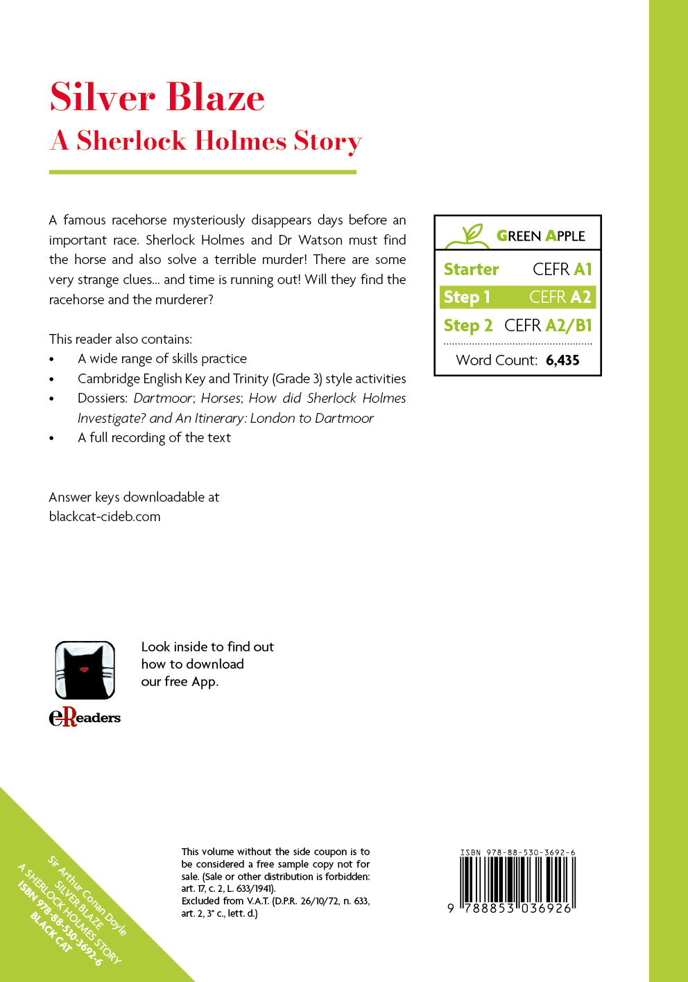 Silver Blaze, A Sherlock Holmes Story (A2) - Arthur Sir - CIDEB BLACK CAT