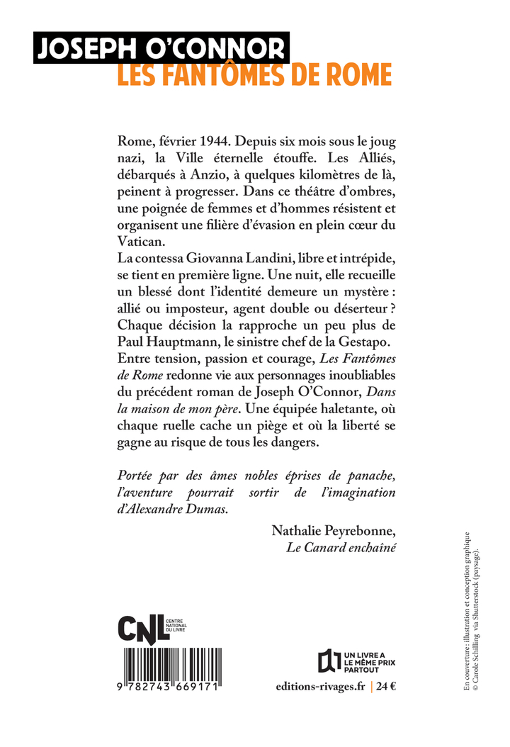 Les Fantômes de Rome - Joseph O'Connor - RIVAGES