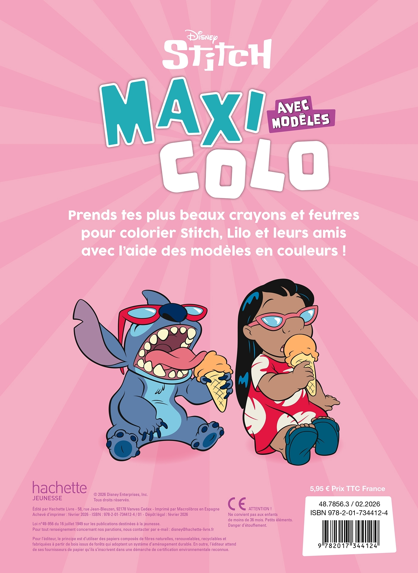LILO ET STITCH - Maxi Colo avec modèles - Disney -  - DISNEY HACHETTE