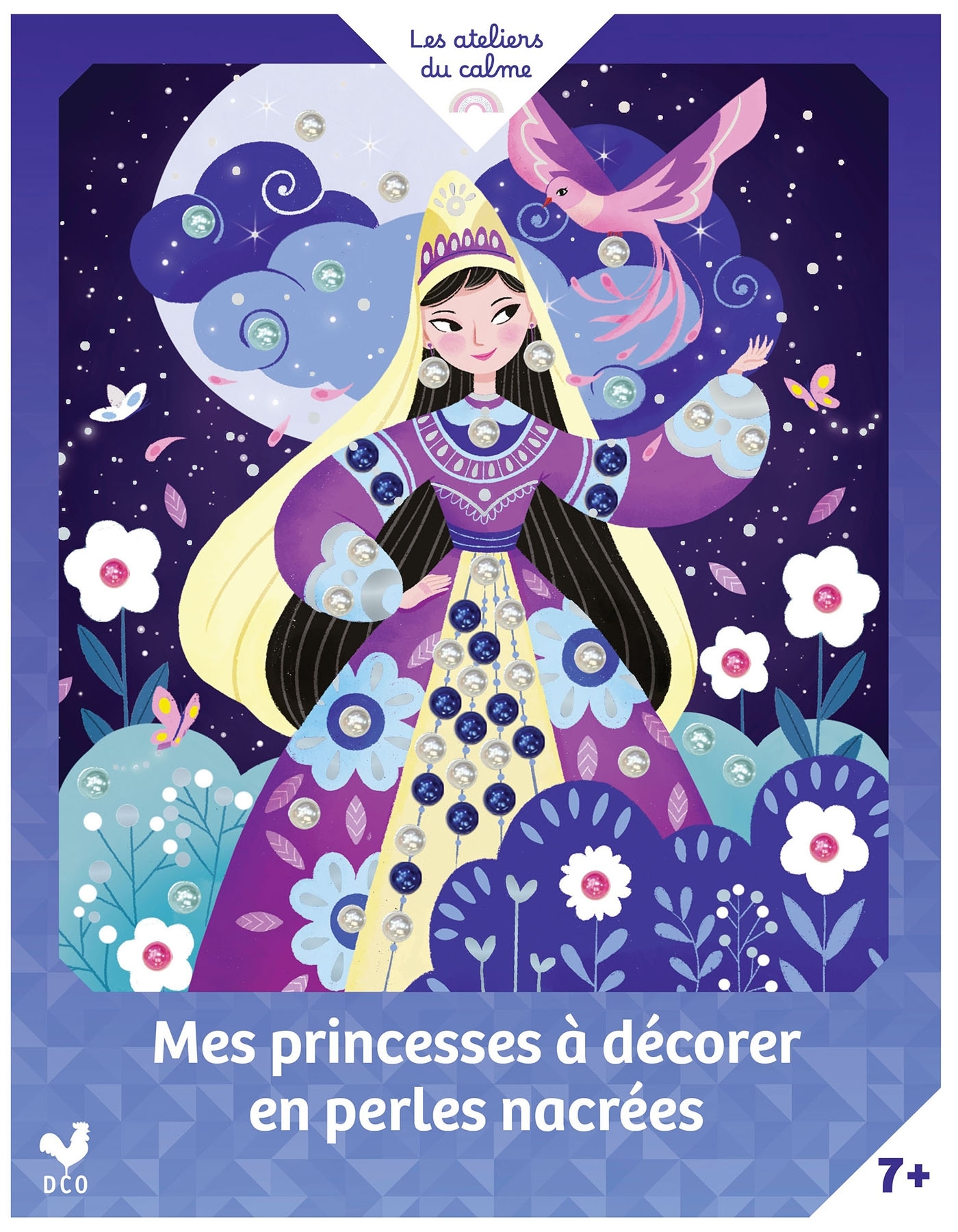 Mes princesses à décorer en perles nacrées - pochette avec accessoires -  - DEUX COQS D OR