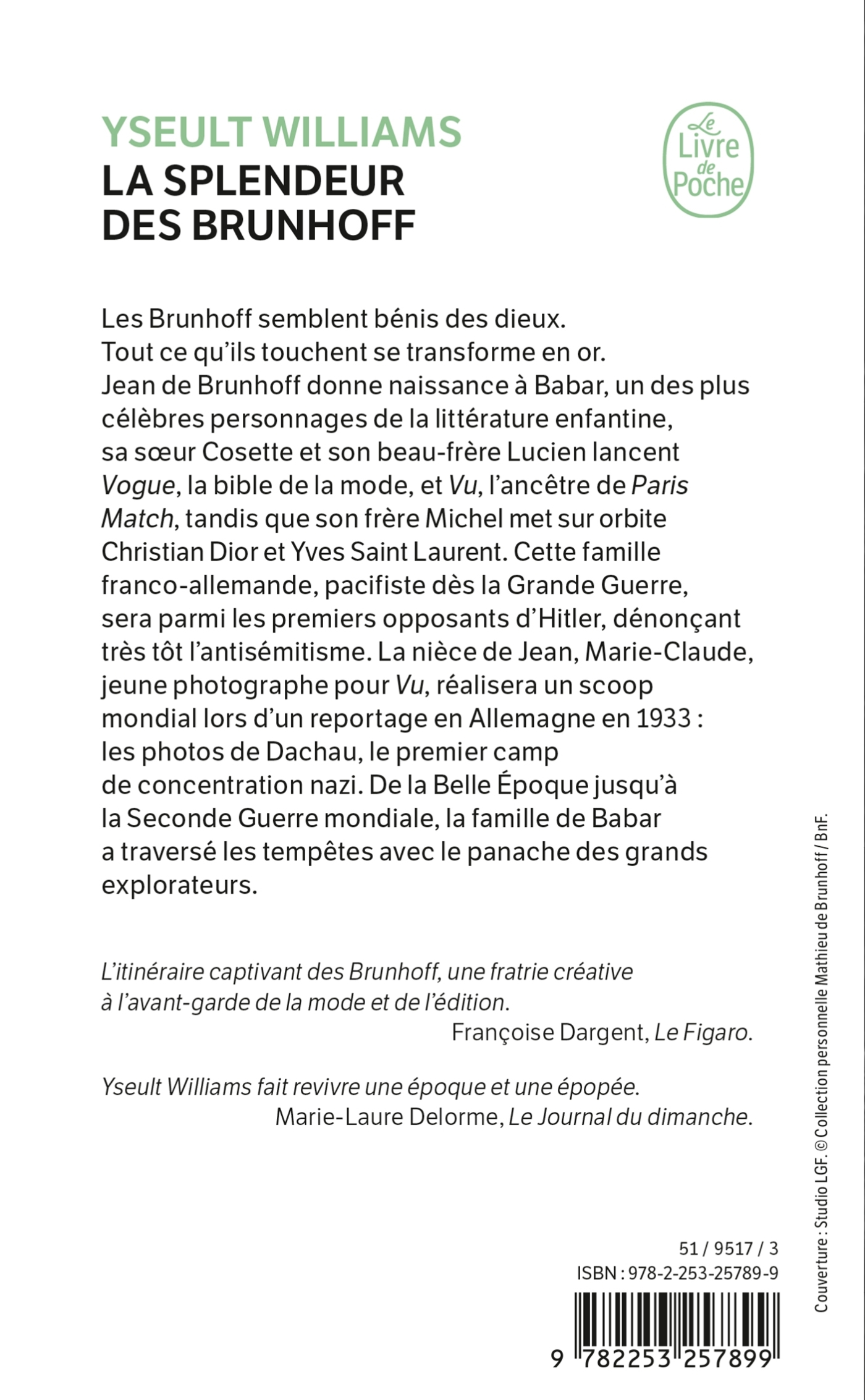 La Splendeur des Brunhoff - Yseult Williams - LGF