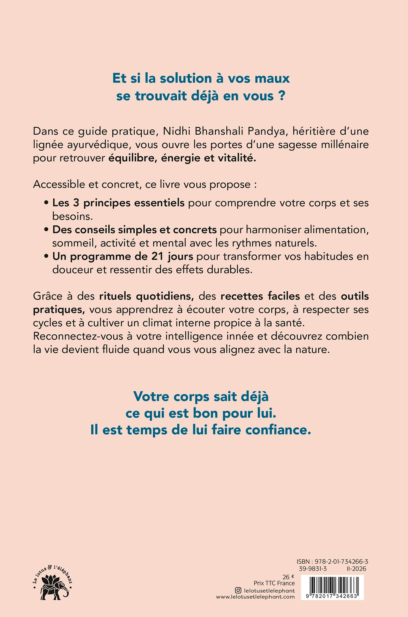 Votre corps le sait déjà - Nidhi Bhanshali Pandya - LOTUS ELEPHANT