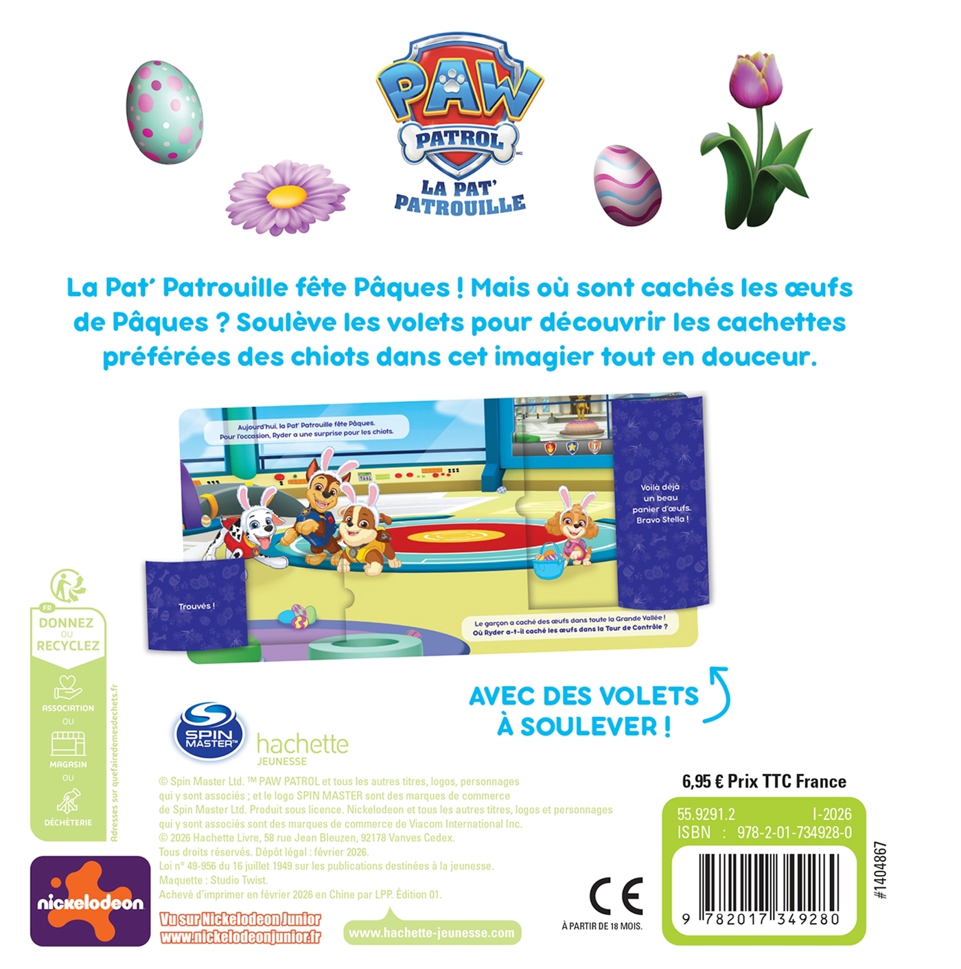 La Pat' Patrouille - Où sont cachés les oeufs de Pâques ? - ERICK ALEXANDERSON ROSAS,   - HACHETTE JEUN.