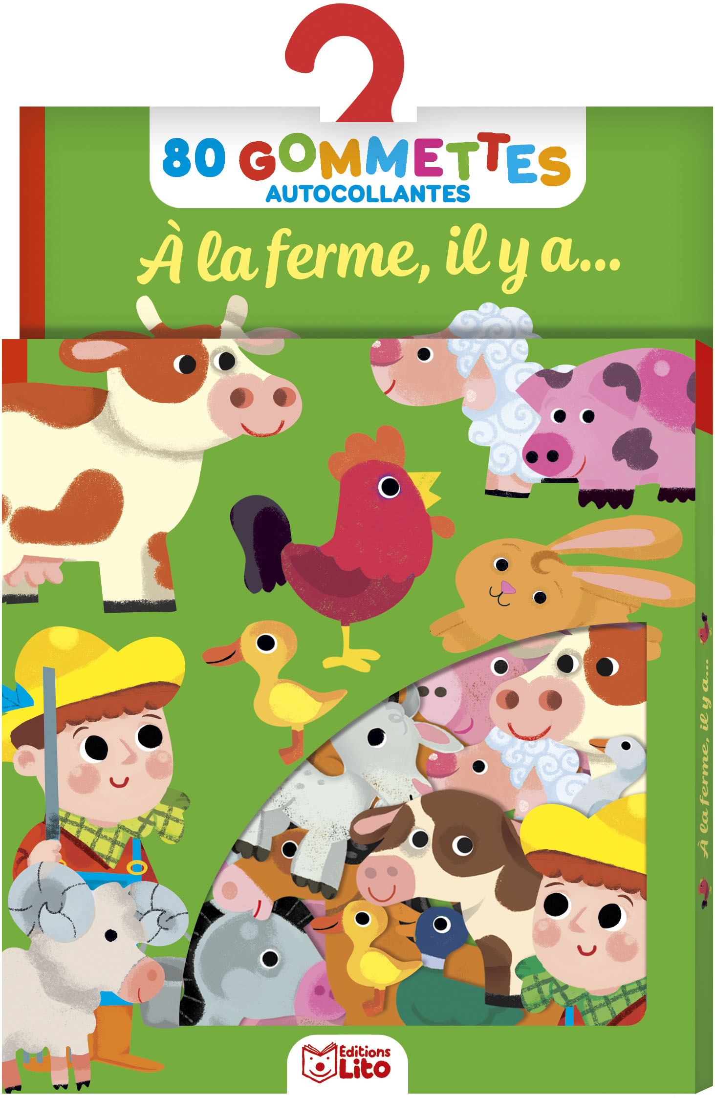 GOMMETTE POULES VACHES COCHONS -  - LITO