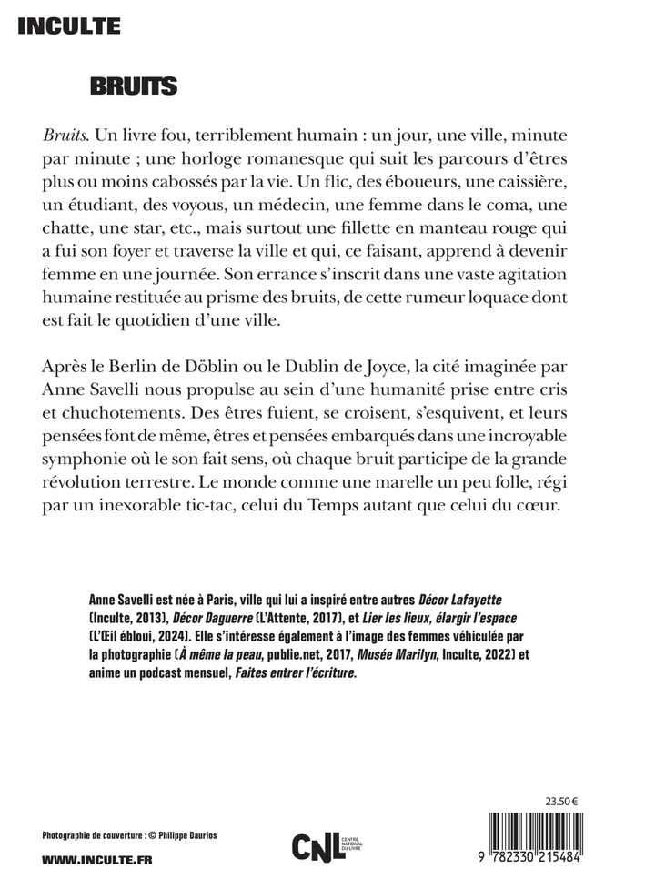 Bruits - Anne Savelli - INCULTE