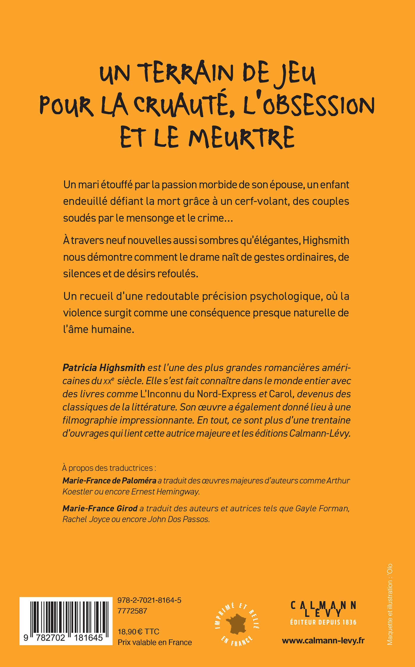 Le Jardin des disparus - PATRICIA HIGHSMITH - CALMANN-LEVY