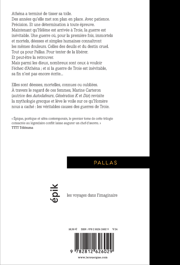 Pallas - tome 3 - Marine CARTERON - ROUERGUE