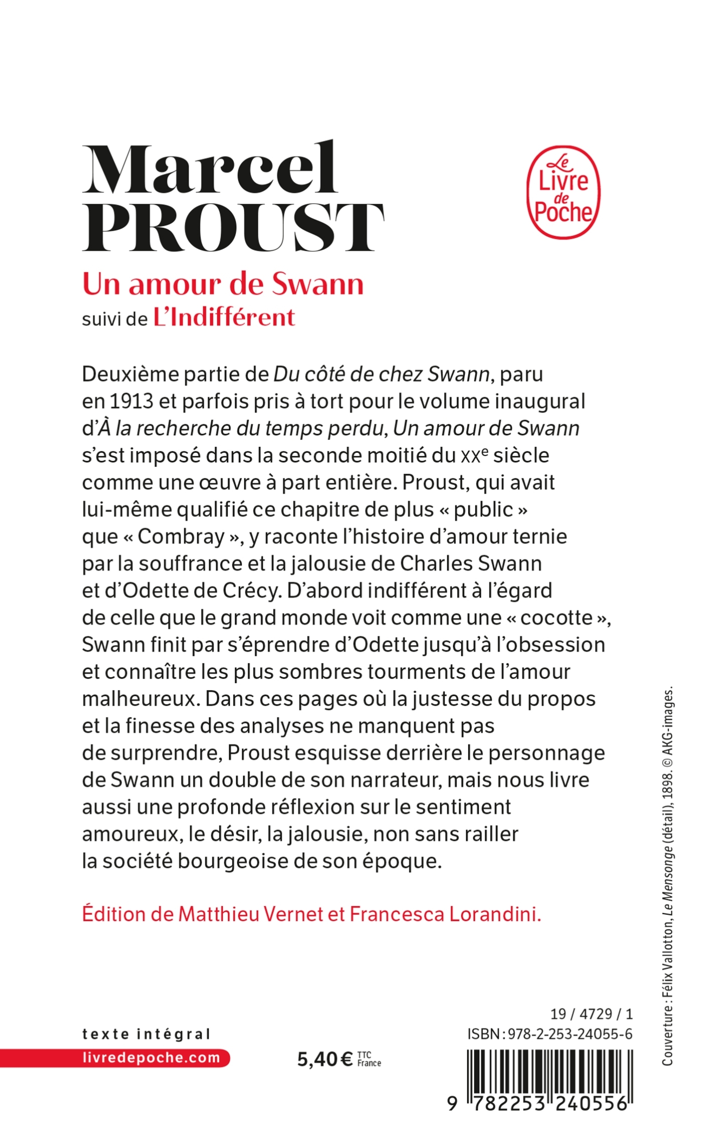 Un amour de Swann (Nouvelle édition) - Marcel Proust - LGF