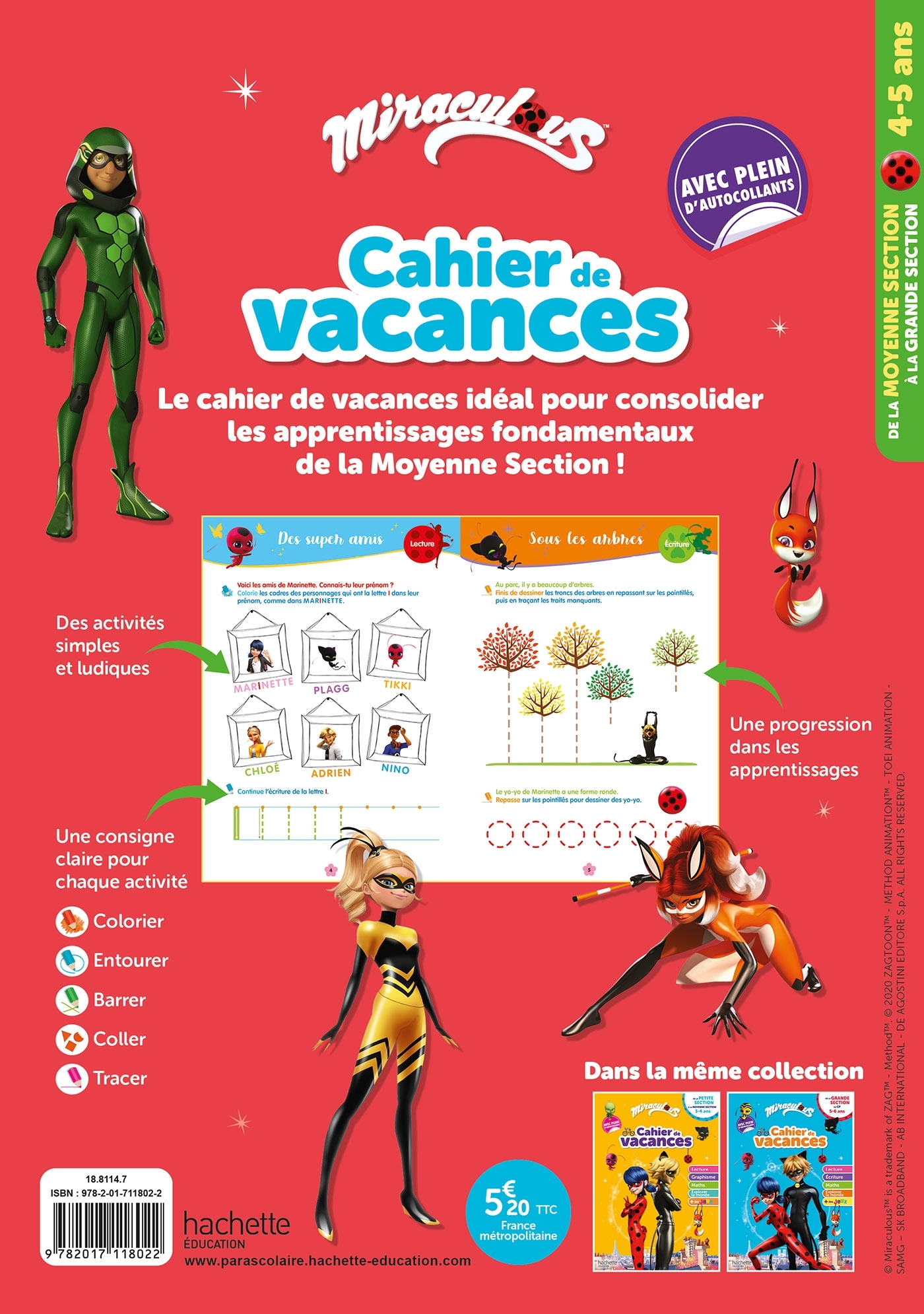 Miraculous - De la Moyenne à la Grande Section - Cahier de vacances 2025 -  - HACHETTE EDUC