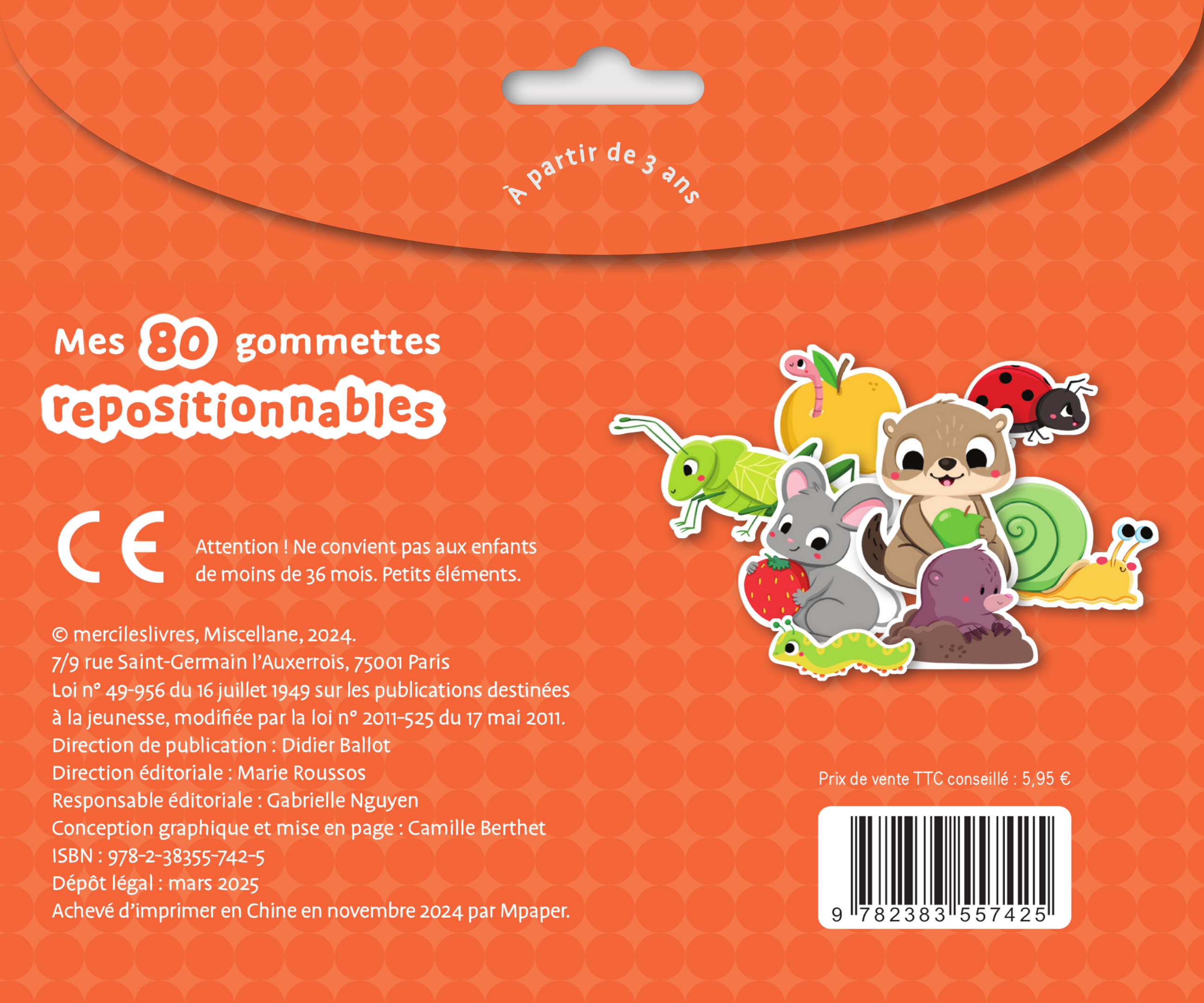 Adorables petites bêtes - Ma pochette de gommettes repositionnables -  Vayounette - MERCILESLIVRES