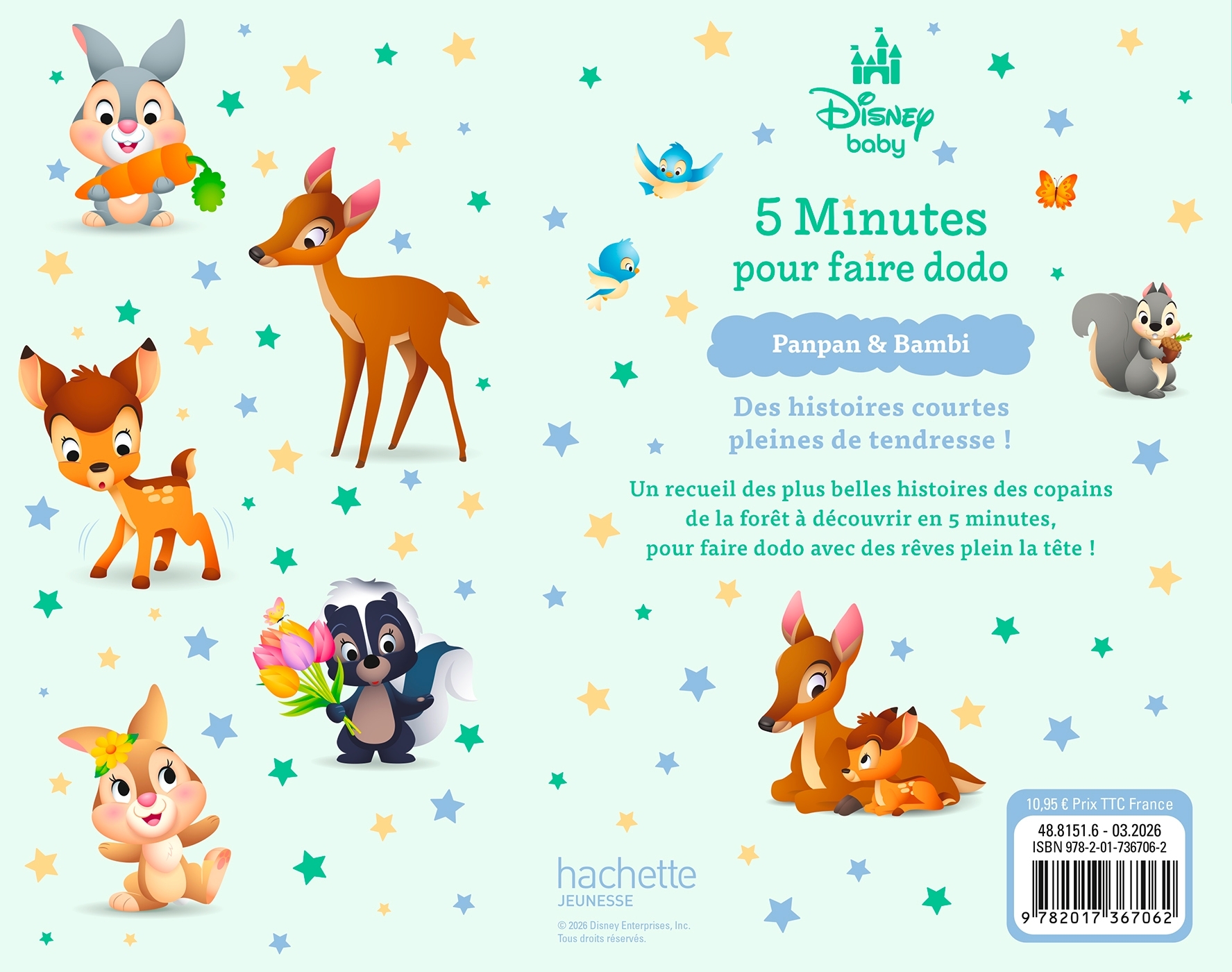DISNEY BABY - 5 Minutes pour faire dodo (0-3 ans) - Panpan et Bambi -  - DISNEY HACHETTE