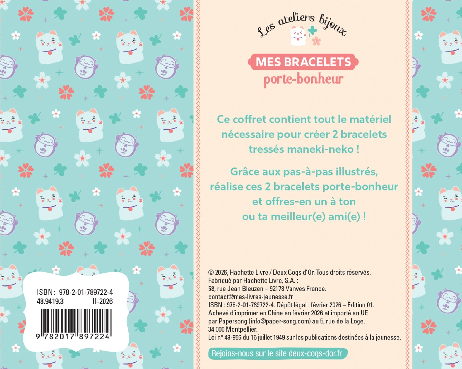 Mes bracelets porte-bonheur - coffret avec accessoires -  - DEUX COQS D OR