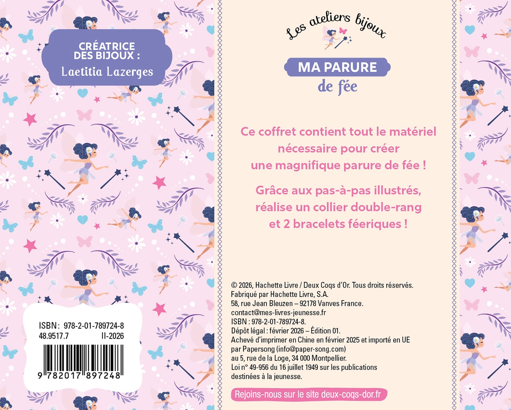 Ma parure de fée - coffret avec accessoires - Laetitia Lazerges - DEUX COQS D OR