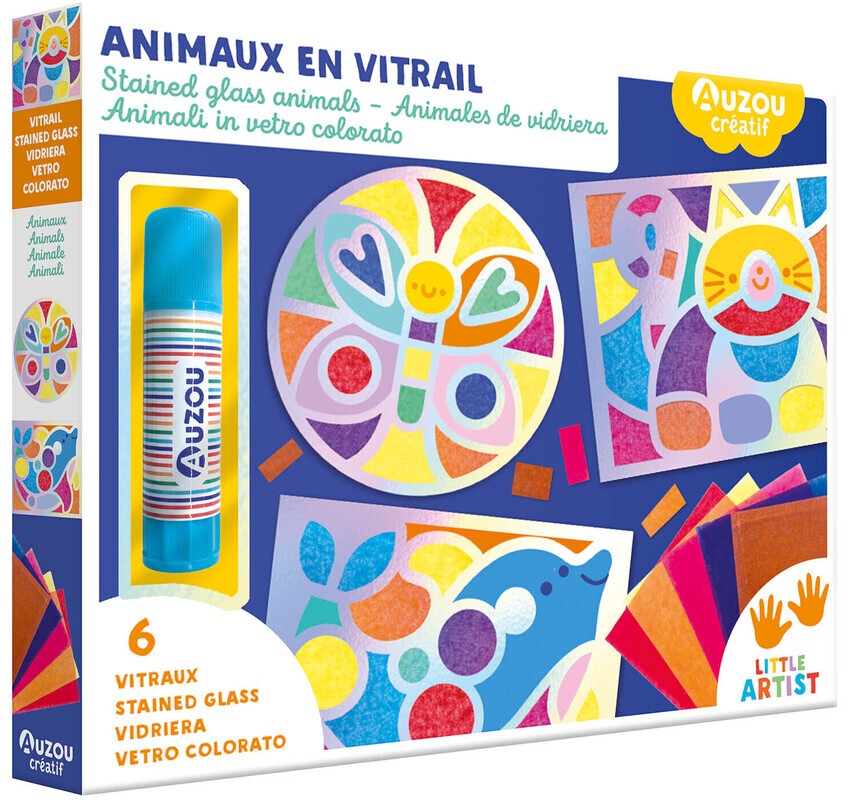 Animaux en vitrail - 6 vitraux -  - AUZOU