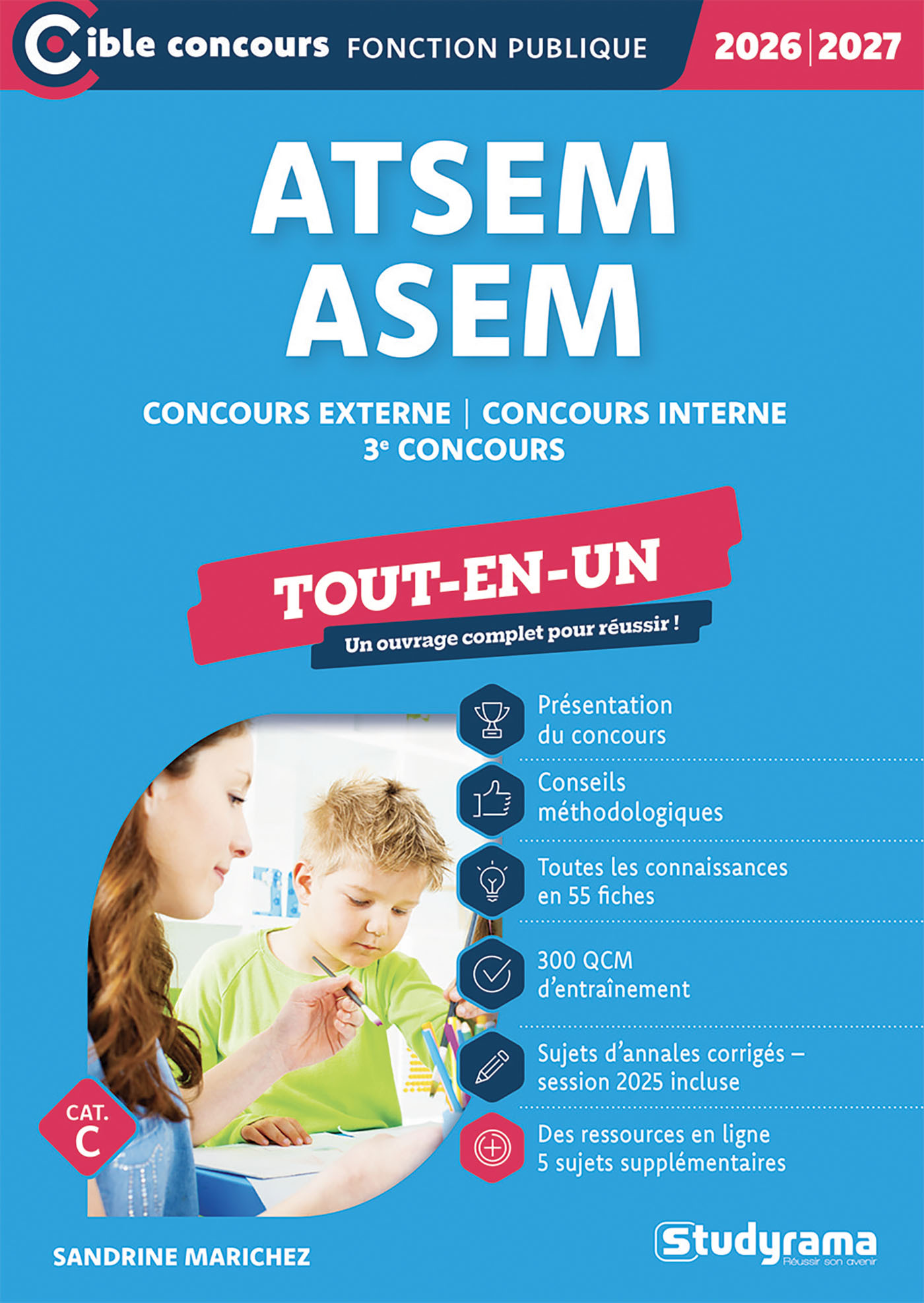 ATSEM/ASEM – Tout-en-un (Catégorie C –?Concours 2026-2027) - Sandrine Marichez - STUDYRAMA