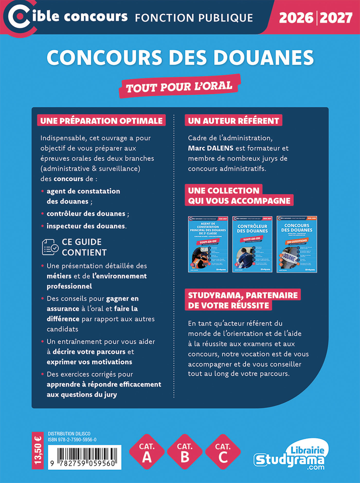 Concours des douanes –?Tout pour l’oral - Marc Dalens - STUDYRAMA