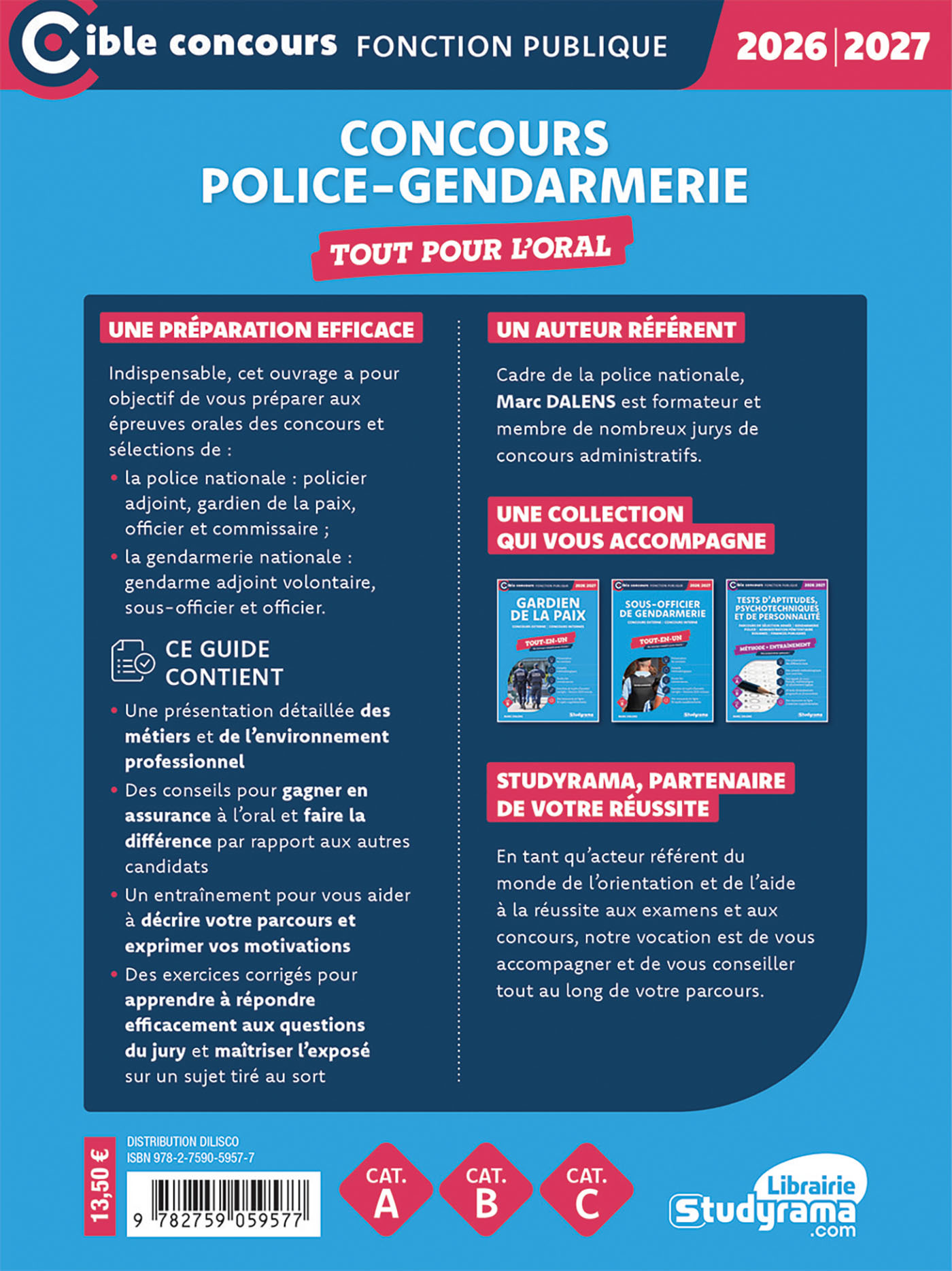 Concours police-gendarmerie –?Tout pour l’oral - Marc Dalens - STUDYRAMA