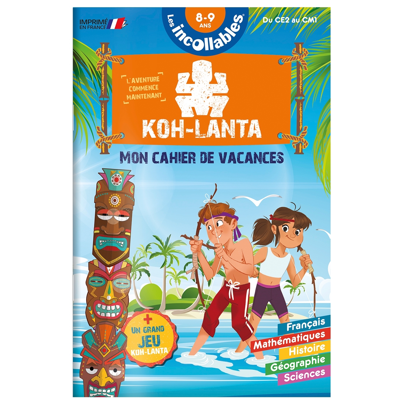 Cahier de vacances 2025 Koh Lanta - Les incollables - CE2 au CM1 - 8/9 ans - Valérie Cluzel - PLAY BAC