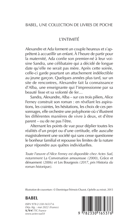 L'Intimité - Alice Ferney - ACTES SUD