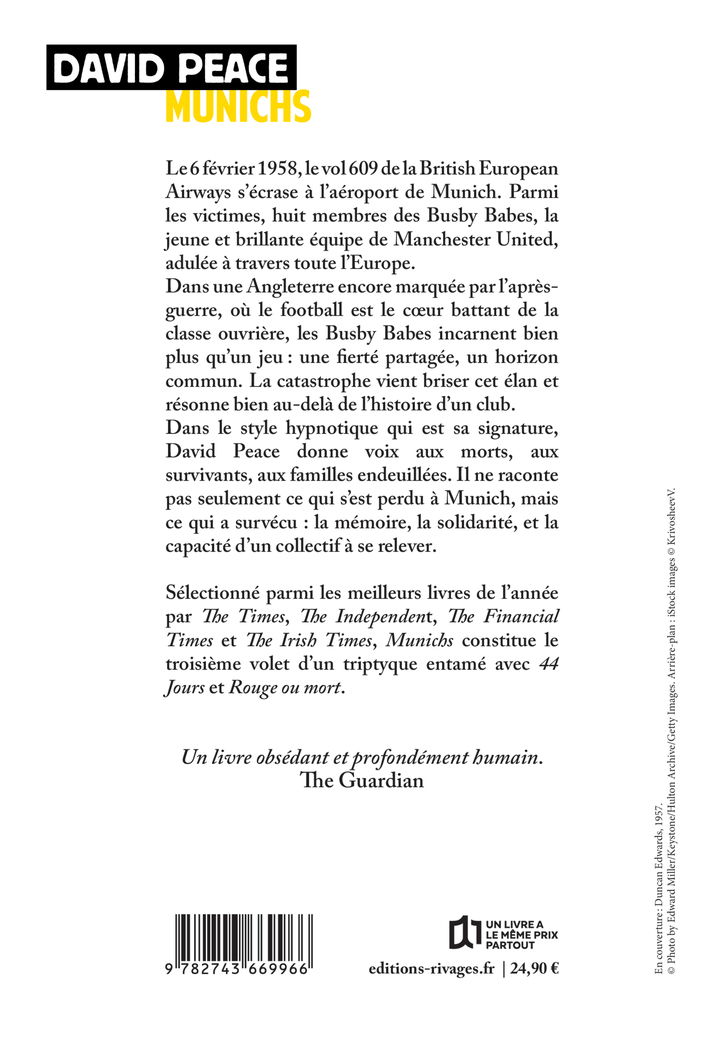 Munichs - David Peace - RIVAGES