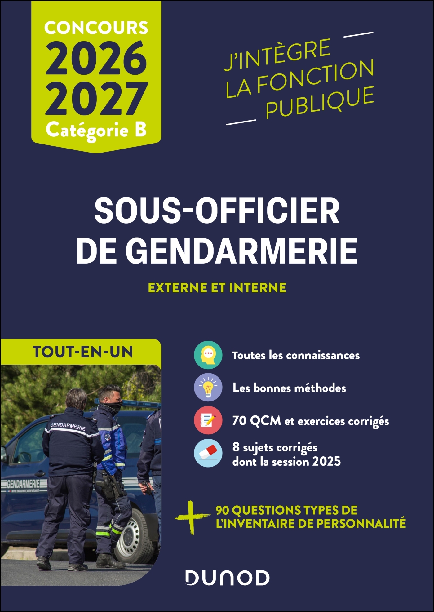 Concours Sous-officier de gendarmerie externe et interne - Tout-en-un 2026/2027 - ERICK ALEXANDERSON ROSAS, Nicolas Grenier, Corinne Pelletier, Benoît Priet, Jean Marc Groga, ISABELLE CAPESTAN, Thibault Couarc'h, Sylvain Monnier,  , Pierre Piccin - DUNOD