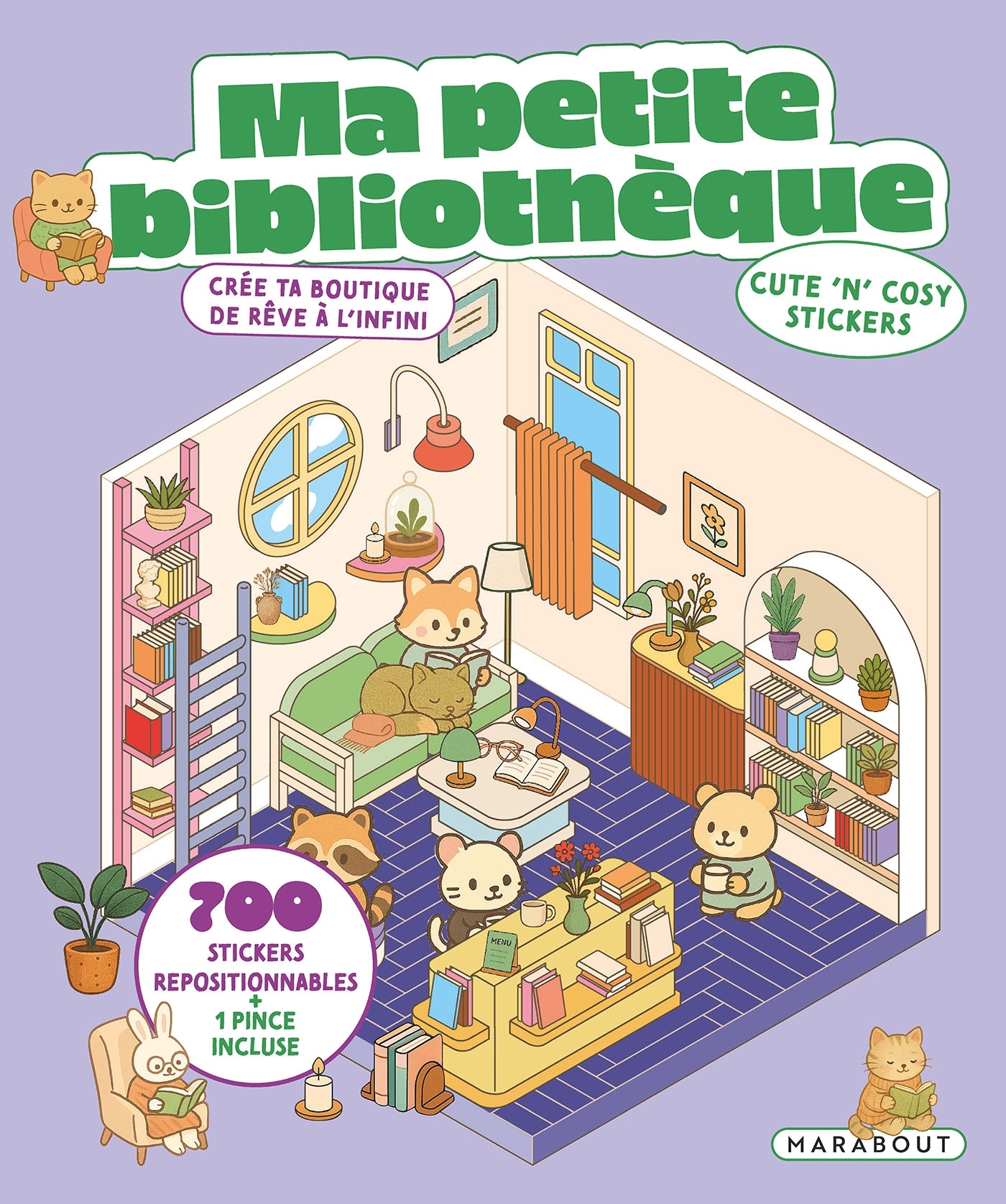 Ma petite librairie - Cute 'n' cosy stickers -  - MARABOUT