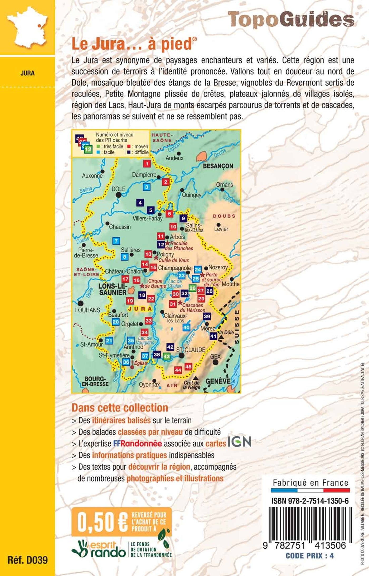 Le Jura à pied - ERICK ALEXANDERSON ROSAS,  Collectif - FFRP