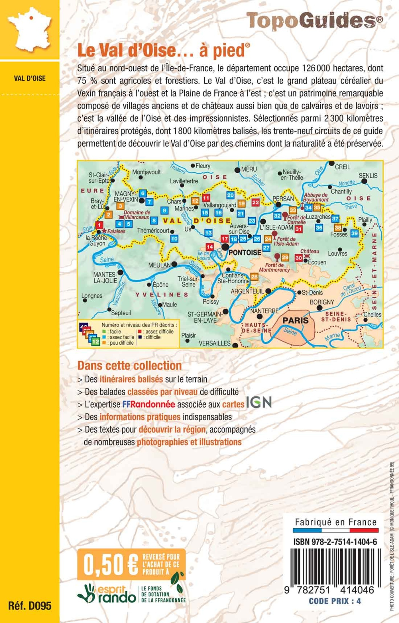 Le Val d'Oise à pied - ERICK ALEXANDERSON ROSAS,  Collectif - FFRP