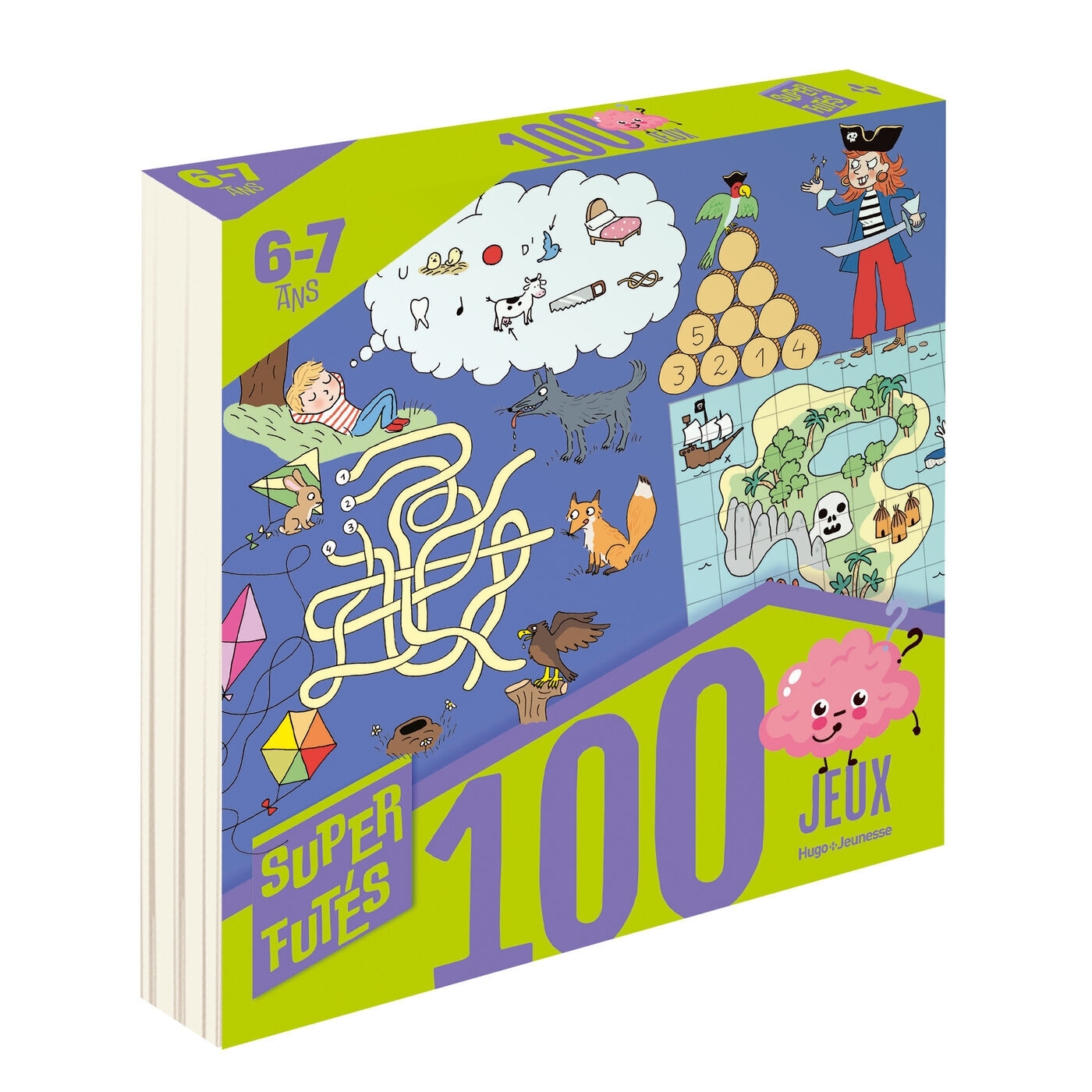 100 jeux pour super futés 6-7 ans - Sandra Lebrun - HUGO JEUNESSE