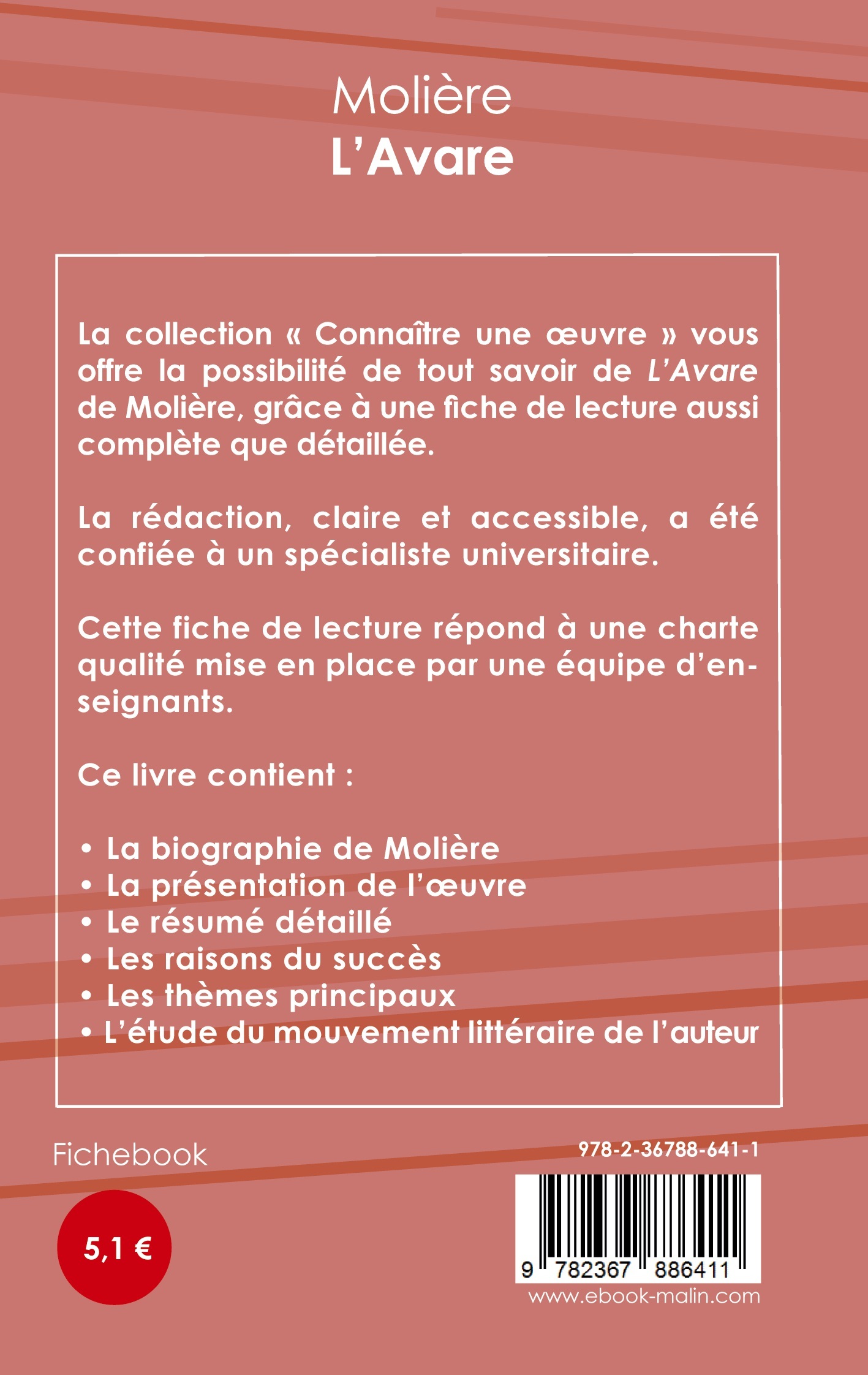 Fiche de lecture L'Avare de Molière (Analyse littéraire de référence et résumé complet) -  Molière - CENACLE