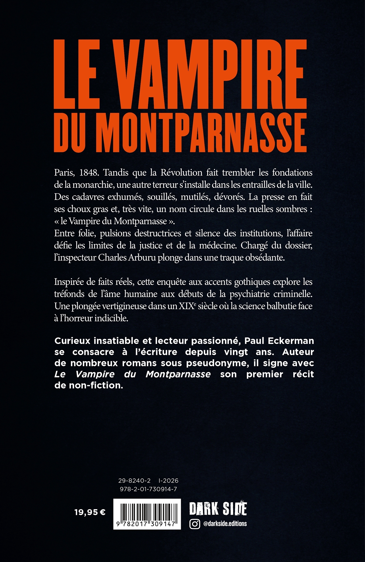 Le vampire du Montparnasse - Jean-Luc BIZIEN, Paul Eckerman - DARK SIDE