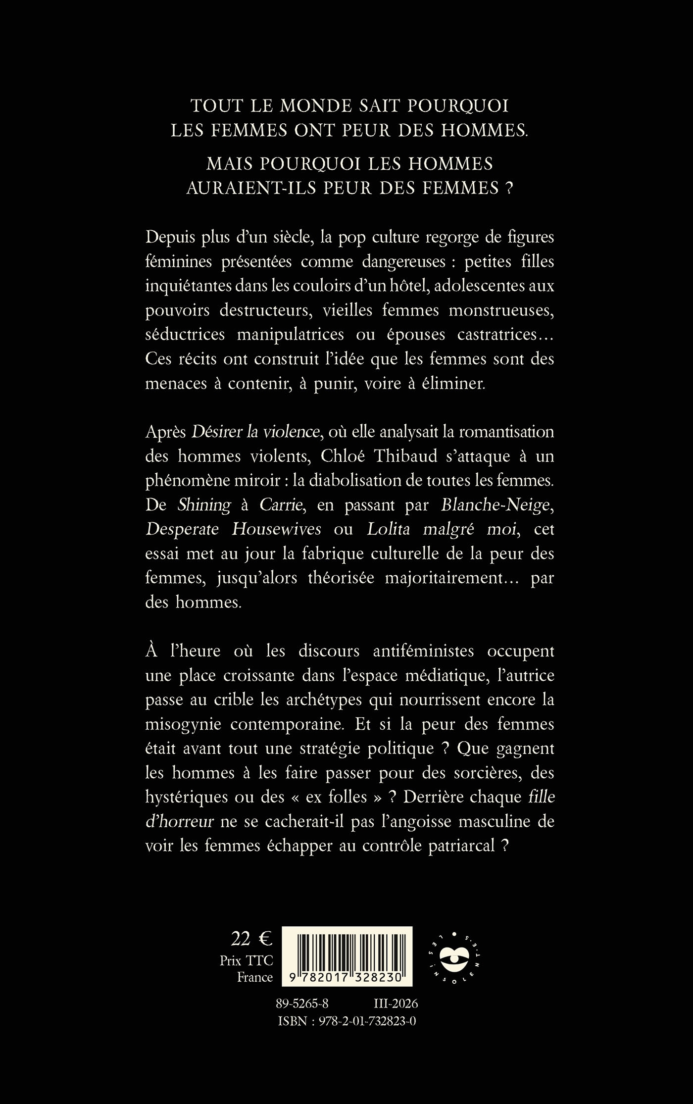 Pourquoi les hommes ont peur des femmes - Chloé Thibaud - LES INSOLENTES