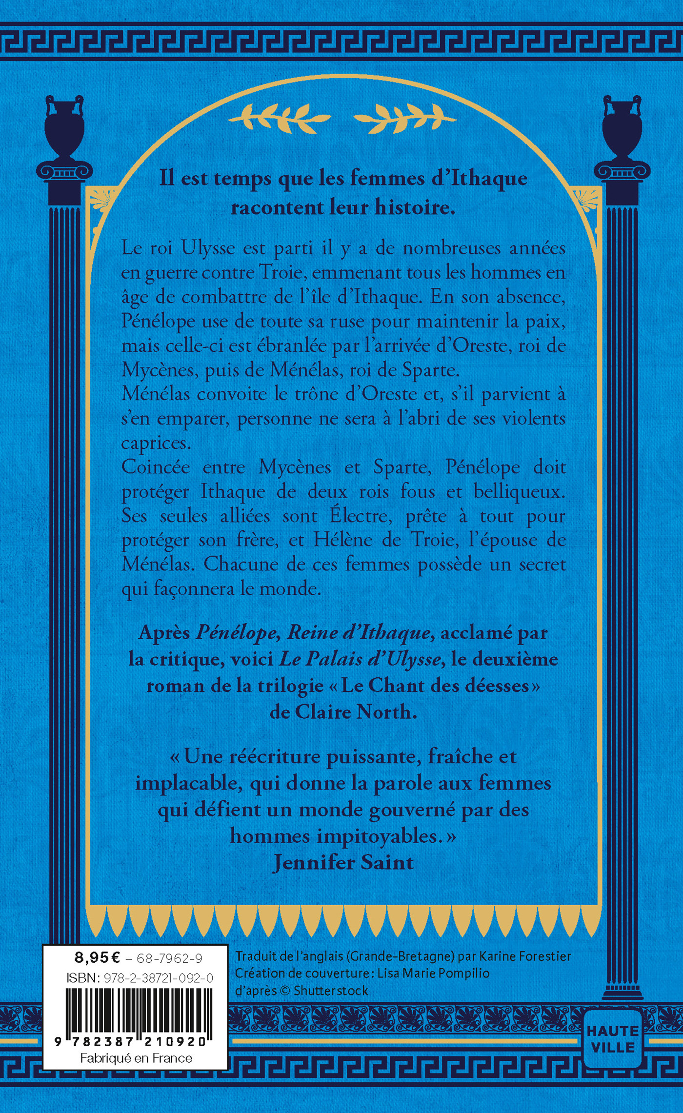 Le Chant des déesses, T2 : Le Palais d'Ulysse - Claire North - HAUTEVILLE