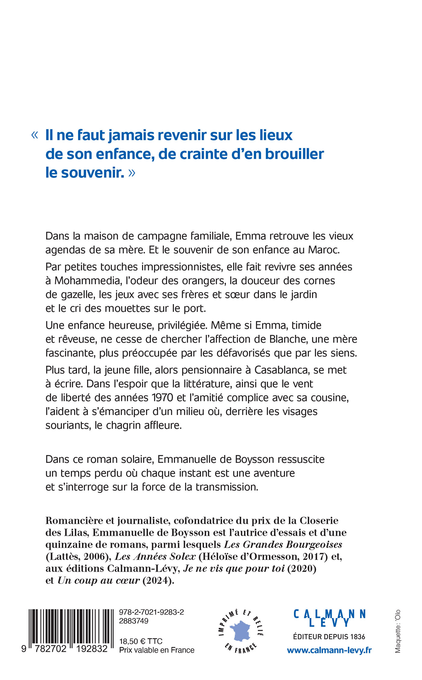 Tendre Maroc - Emmanuelle Boysson - CALMANN-LEVY