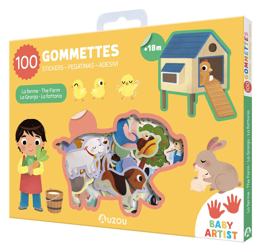 100 gommettes - La ferme -  - AUZOU