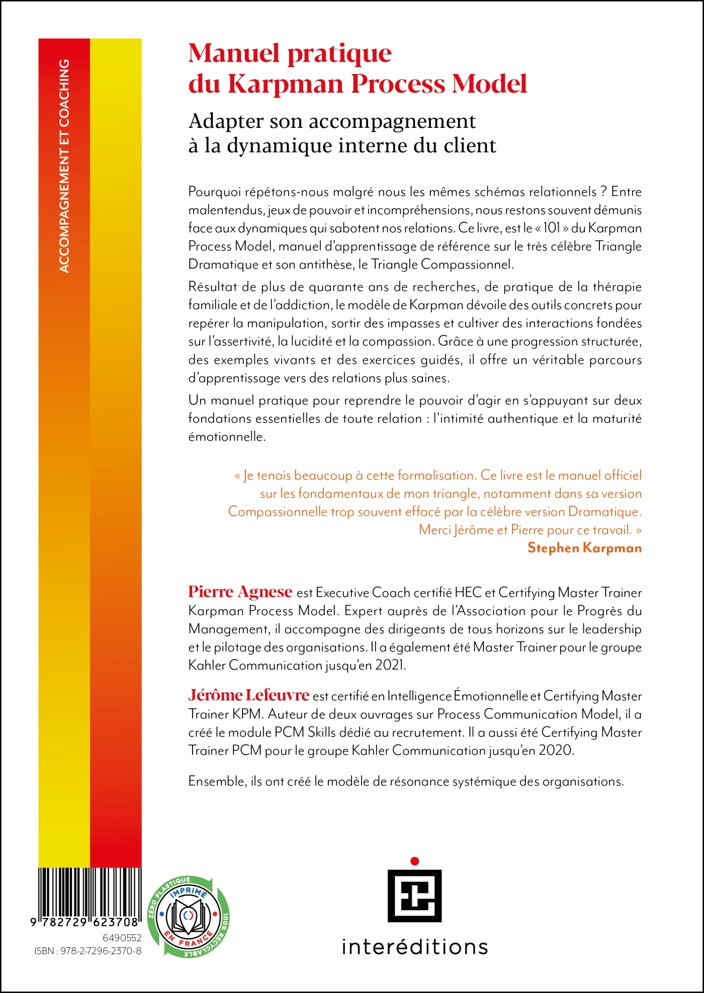 Manuel pratique du Karpman Process Model - 2è éd. - Jérôme Lefeuvre, Pierre Agnese - INTEREDITIONS