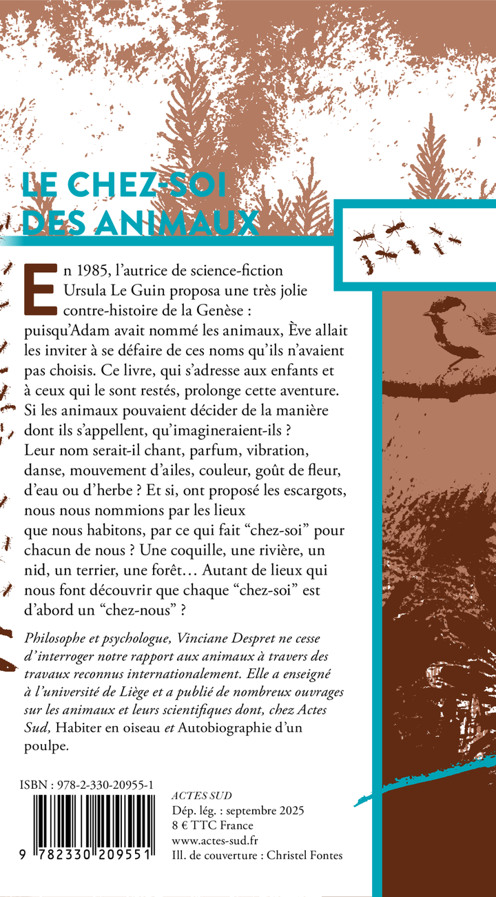 Le Chez-soi des animaux - Vinciane Despret - ACTES SUD