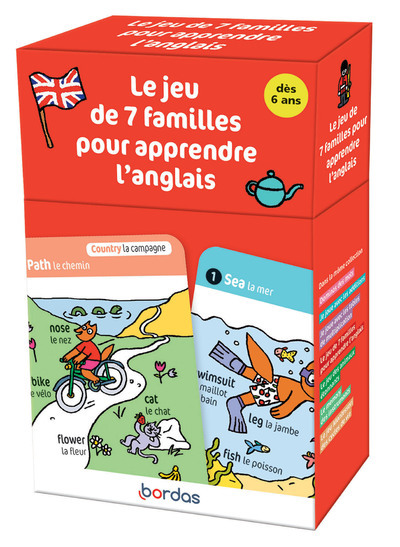 Récré en boîte - Le jeu des 7 familles pour apprendre l'anglais - VAISSE VIOLETTE - BORDAS