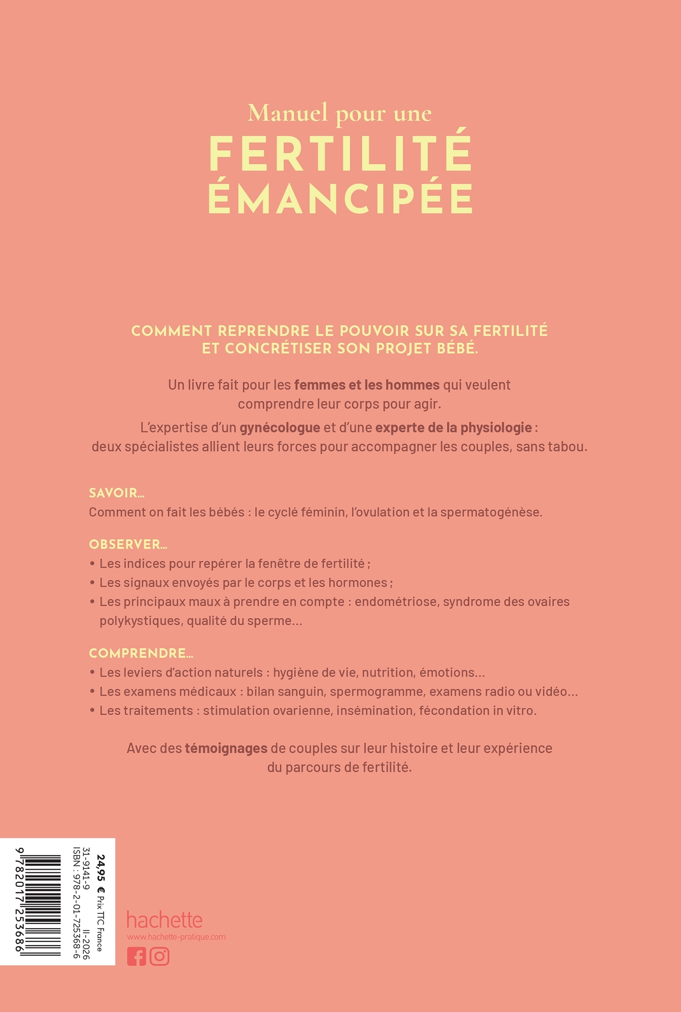 Manuel pour une fertilité émancipée - Laurène Sindicic, Jean-Pierre Andine - HACHETTE PRAT