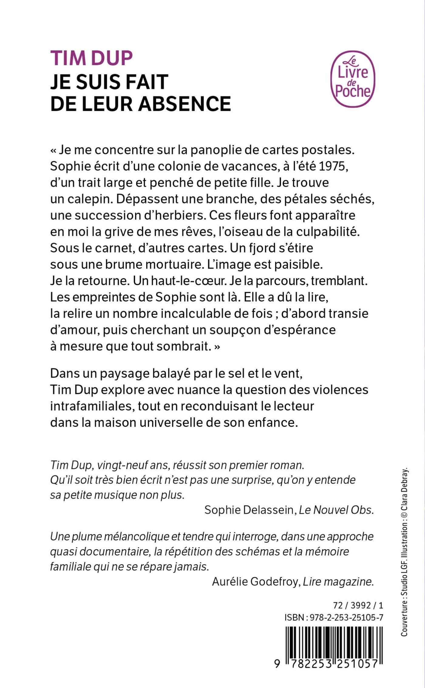 Je suis fait de leur absence - Tim Dup - LGF