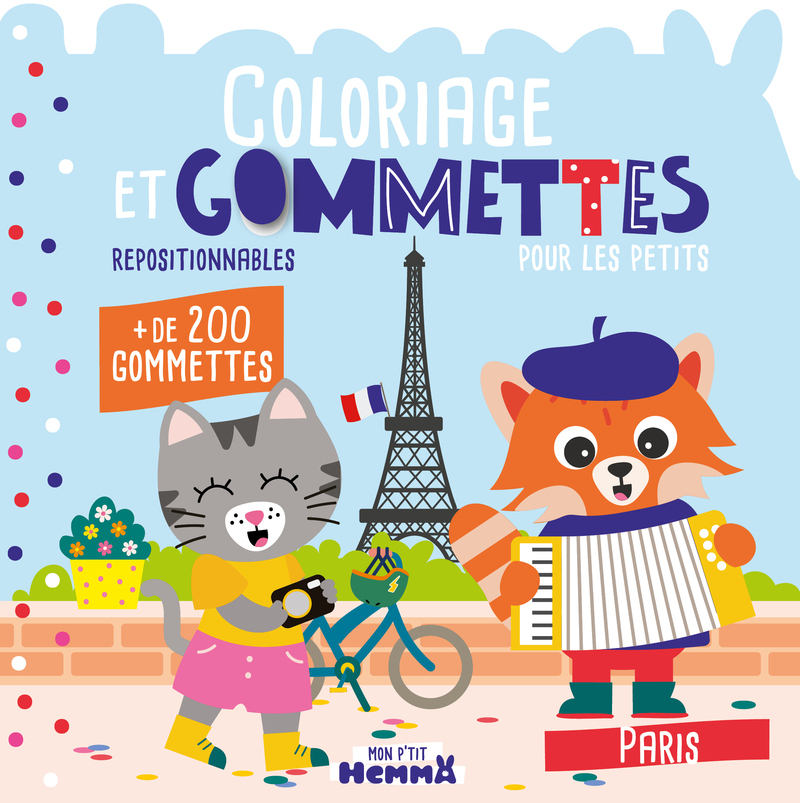 Mon P'tit Hemma - Coloriage et gommettes pour les petits - Paris - + de 200 gommettes repositionnables -  Collectif - HEMMA