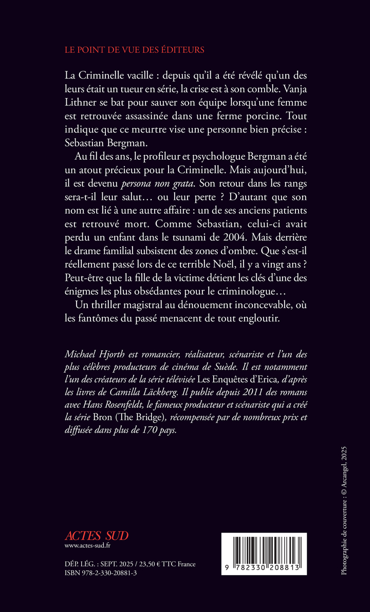 Le Fardeau du passé -  Hjorth et rosenfeldt - ACTES SUD