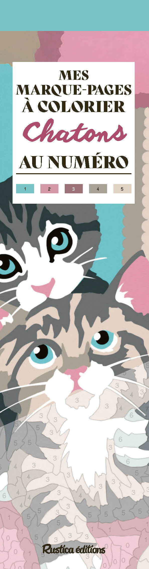 Mes marque-pages à colorier au numéro : Chatons - Marica Zottino - RUSTICA