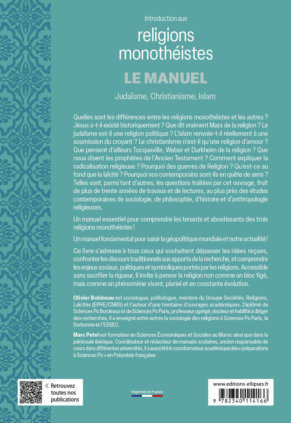 Introduction aux religions monothéistes. Le manuel - Olivier Bobineau, Marc PETEL - ELLIPSES